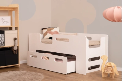 Kinderbett mit Schublade und Lattenrost PIPI Montessori Holz