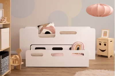 Kinderbett mit Schublade und Lattenrost PIPI Montessori Holz