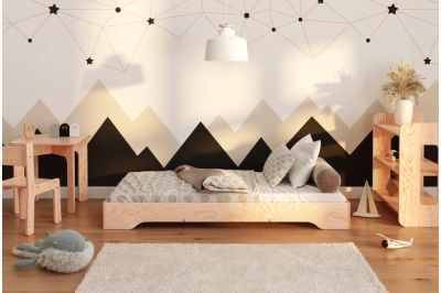 Bodenbett für Kinder mit Lattenrost TILA 7 Montessori Holz