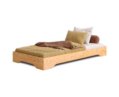 Bodenbett für Kinder mit Lattenrost TILA 7 Montessori Holz