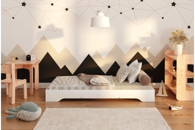 Bodenbett für Kinder mit Lattenrost TILA 7 Montessori Holz