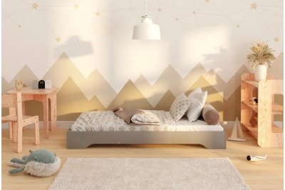 Bodenbett für Kinder mit Lattenrost TILA 7 Montessori Holz