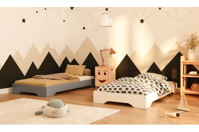 Bodenbett für Kinder mit Lattenrost TILA 7 Montessori Holz