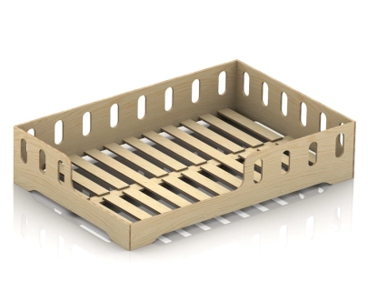 Einzelbett für Kinder mit Rausfallschutz und Lattenrost TILA 1 Montessori Holz