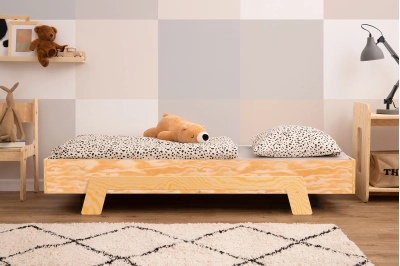 Einzelbett für Kinder mit Lattenrost PUZZLE Montessori Holz