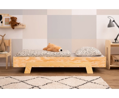 Einzelbett für Kinder mit Lattenrost PUZZLE Montessori Holz