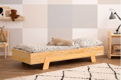 Einzelbett für Kinder mit Lattenrost PUZZLE Montessori Holz