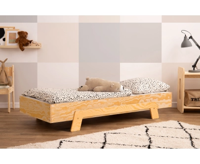 Einzelbett für Kinder mit Lattenrost PUZZLE Montessori Holz