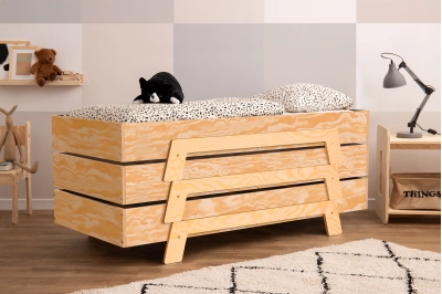 Einzelbett für Kinder mit Lattenrost PUZZLE Montessori Holz