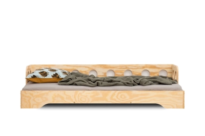 Einzelbett für Kinder mit Rausfallschutz und Lattenrost Sofa TILA 5S Montessori Holz