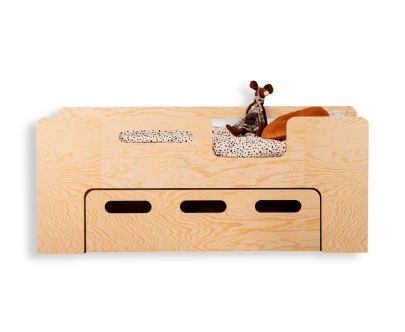 Kinderbett mit Schublade und Lattenrost PIPI Montessori Holz
