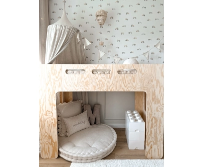 Hochbett für Kinder mit Lattenrost MIMI A Montessori Holz