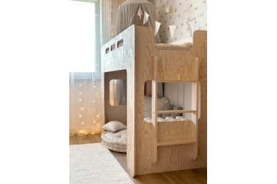 Hochbett für Kinder mit Lattenrost MIMI A Montessori Holz