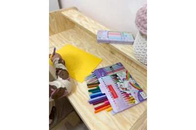Kinderschreibtisch mit Stuhl Set MIMI BRK Montessori Holz