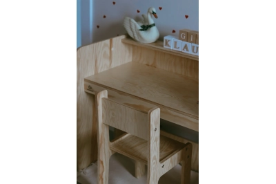Kinderschreibtisch mit Stuhl Set MIMI BRK Montessori Holz