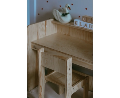 Kinderschreibtisch mit Stuhl Set MIMI BRK Montessori Holz