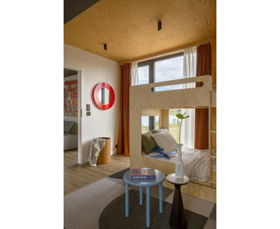 Etagenbett für Kinder mit Schublade und Lattenrost MIMI D Montessori Holz