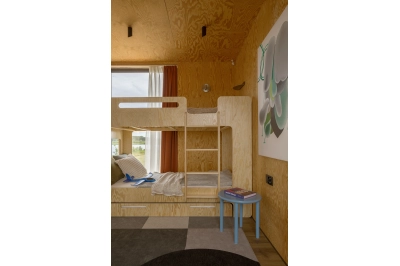 Etagenbett für Kinder mit Schublade und Lattenrost MIMI D Montessori Holz