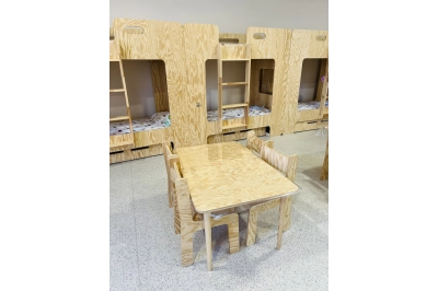 Etagenbett für Kinder mit Schublade und Lattenrost MIMI D Montessori Holz