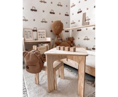 Kindertisch mit Stuhl Set TAB+KR Montessori Holz