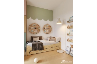 Kinderbett mit Schublade und Lattenrost TILA 10 Montessori Holz