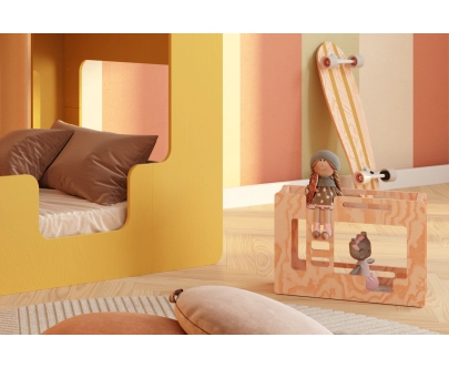 Etagenbett für Puppen MINI MIMI B Montessori Holz