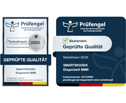 Etagenbett für Kinder mit Schublade und Lattenrost MIMI D Montessori Holz