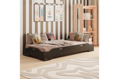 Bodenbett für Kinder mit Rausfallschutz und Lattenrost TILA 8 Montessori Holz