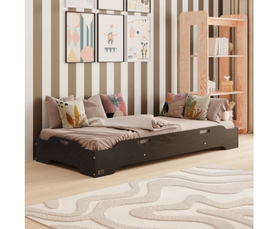 Bodenbett für Kinder mit Rausfallschutz und Lattenrost TILA 8 Montessori Holz