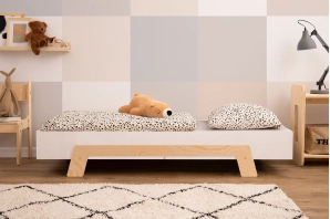 Einzelbett für Kinder mit Lattenrost PUZZLE Montessori Holz