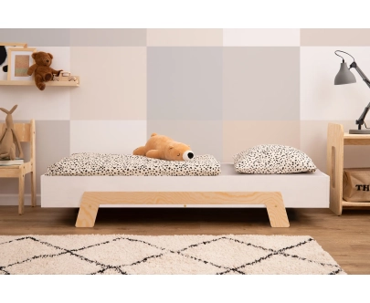 Einzelbett für Kinder mit Lattenrost PUZZLE Montessori Holz