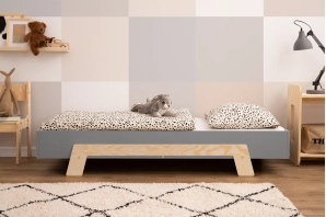 Einzelbett für Kinder mit Lattenrost PUZZLE Montessori Holz