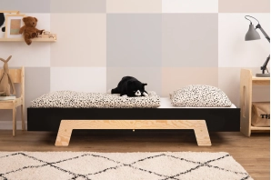 Einzelbett für Kinder mit Lattenrost PUZZLE Montessori Holz