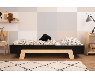 Einzelbett für Kinder mit Lattenrost PUZZLE Montessori Holz