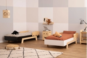 Einzelbett für Kinder mit Lattenrost PUZZLE Montessori Holz