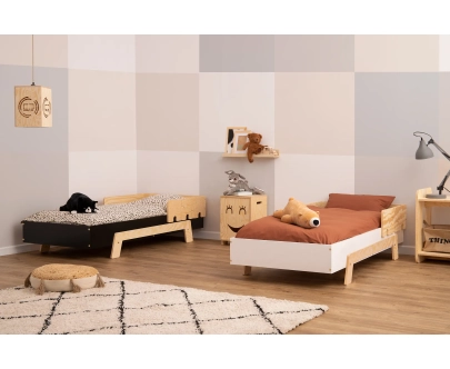 Einzelbett für Kinder mit Lattenrost PUZZLE Montessori Holz
