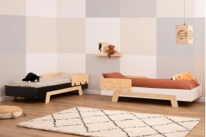 Einzelbett für Kinder mit Lattenrost PUZZLE Montessori Holz