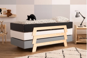 Einzelbett für Kinder mit Lattenrost PUZZLE Montessori Holz