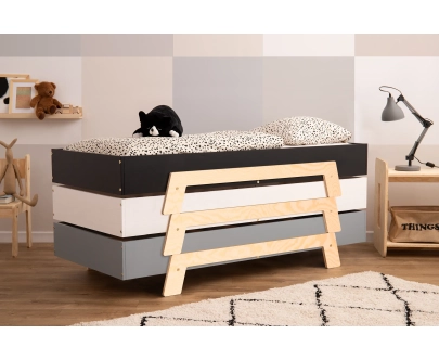 Einzelbett für Kinder mit Lattenrost PUZZLE Montessori Holz