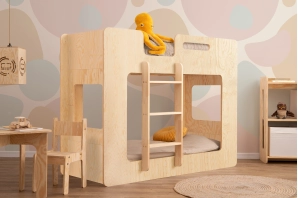 Etagenbett für Kinder mit Lattenrost MIMI Montessori Holz