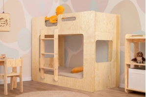 Etagenbett für Kinder mit Lattenrost MIMI Montessori Holz