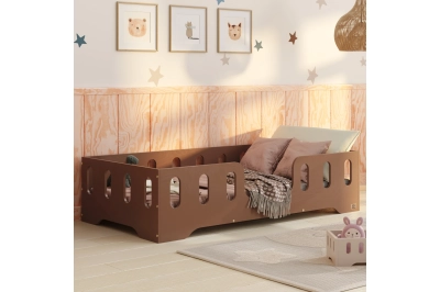 Einzelbett für Kinder mit Rausfallschutz und Lattenrost TILA 2 Montessori Holz