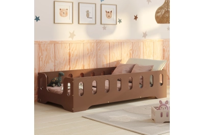 Einzelbett für Kinder mit Rausfallschutz und Lattenrost TILA 2 Montessori Holz