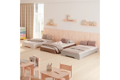 Bodenbett für Kinder mit Lattenrost TILA 7 Montessori Holz