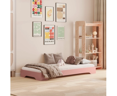 Bodenbett für Kinder mit Lattenrost TILA 7 Montessori Holz