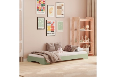 Bodenbett für Kinder mit Lattenrost TILA 7 Montessori Holz