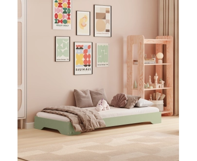 Bodenbett für Kinder mit Lattenrost TILA 7 Montessori Holz