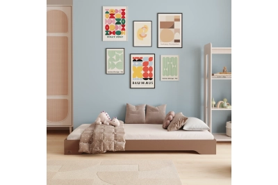 Bodenbett für Kinder mit Lattenrost TILA 7 Montessori Holz