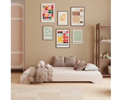 Bodenbett für Kinder mit Lattenrost TILA 7 Montessori Holz