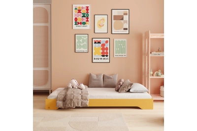 Bodenbett für Kinder mit Lattenrost TILA 7 Montessori Holz